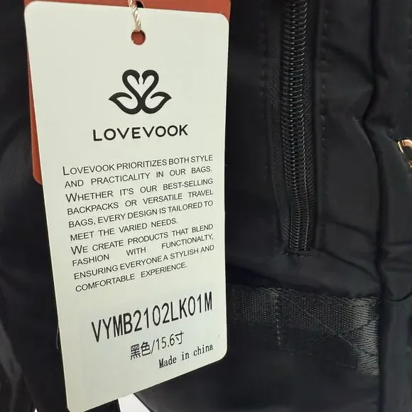 Nylon Laptop Backpack 15.6” USB Charging Port + Dust Bag New with tags - Picture 4 of 9